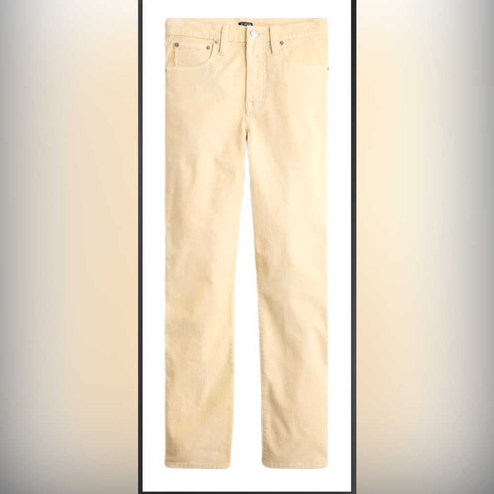 J. Crew vintage slim straight courderoy Cream Pants